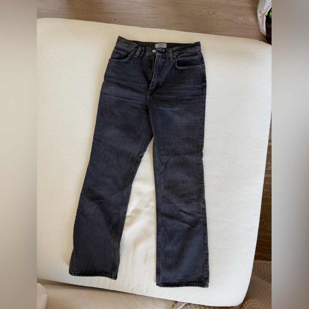 Agolde vintage kick flare washed black